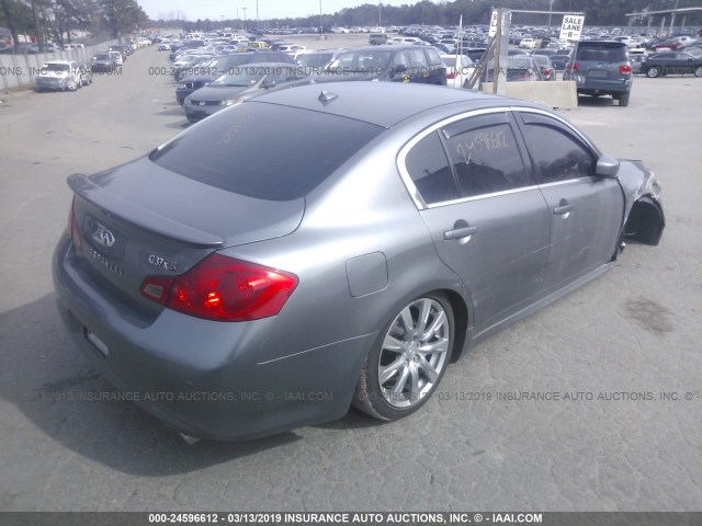 JN1CV6AR6AM455253 - 2010 INFINITI G37 GRAY photo 4