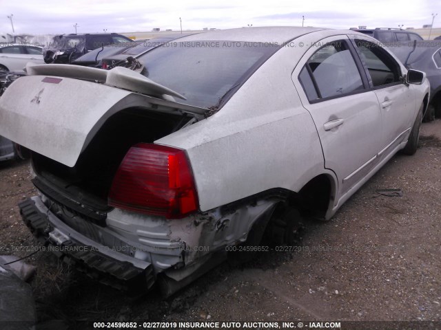 4A3AB36F05E048696 - 2005 MITSUBISHI GALANT ES MEDIUM/LS MEDIUM WHITE photo 4