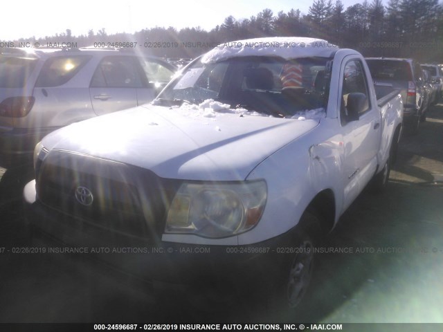 5TENX22N97Z366328 - 2007 TOYOTA TACOMA WHITE photo 2