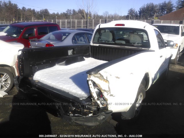 5TENX22N97Z366328 - 2007 TOYOTA TACOMA WHITE photo 4