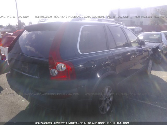 YV1CZ91H141080480 - 2004 VOLVO XC90 T6 BLUE photo 4