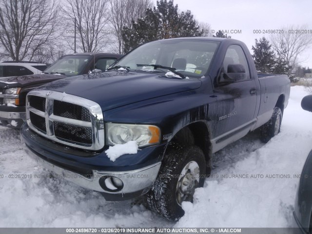 3D7KU26D53G823080 - 2003 DODGE RAM 2500 ST BLUE photo 2