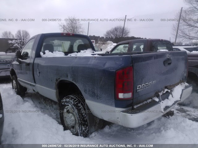 3D7KU26D53G823080 - 2003 DODGE RAM 2500 ST BLUE photo 3