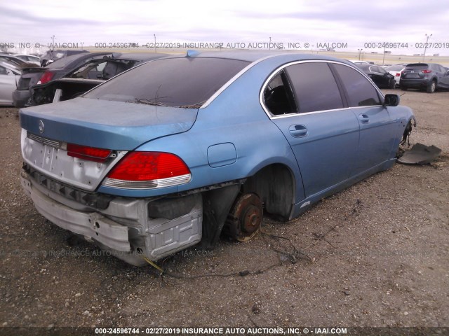 WBAGN63452DR03531 - 2002 BMW 745 LI BLUE photo 4