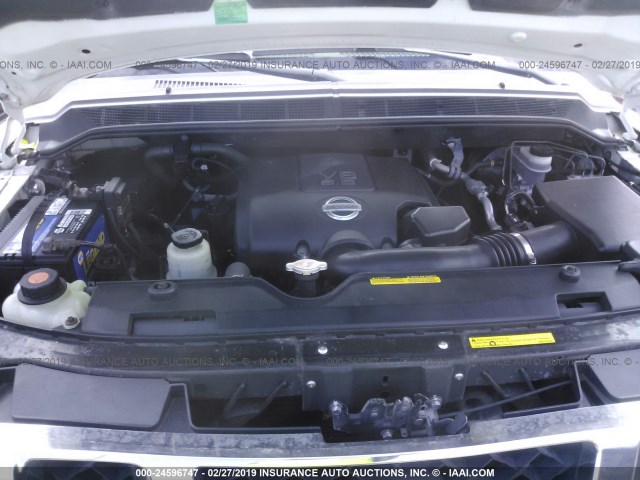 1N6BA07D28N329440 - 2008 NISSAN TITAN WHITE photo 10