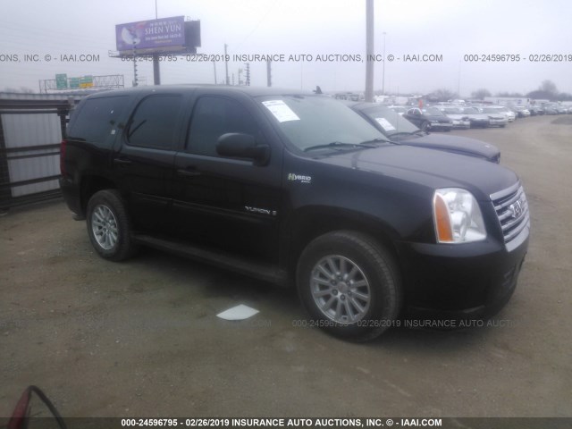 1GKFC135X8R224483 - 2008 GMC YUKON HYBRID BLACK photo 1