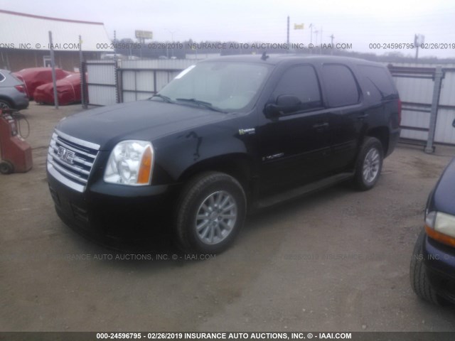 1GKFC135X8R224483 - 2008 GMC YUKON HYBRID BLACK photo 2