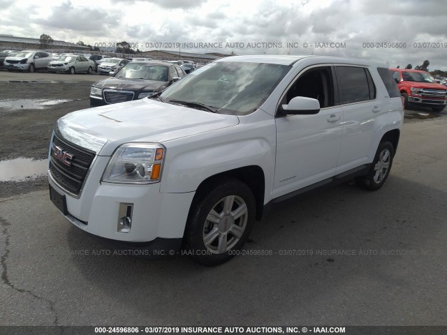 2GKALMEK2F6332099 - 2015 GMC TERRAIN WHITE photo 2