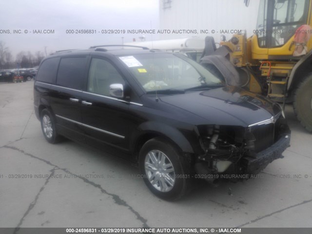 2A8HR64X68R661738 - 2008 CHRYSLER TOWN & COUNTRY  BLACK photo 1