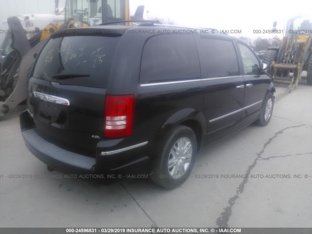 2A8HR64X68R661738 - 2008 CHRYSLER TOWN & COUNTRY  BLACK photo 4