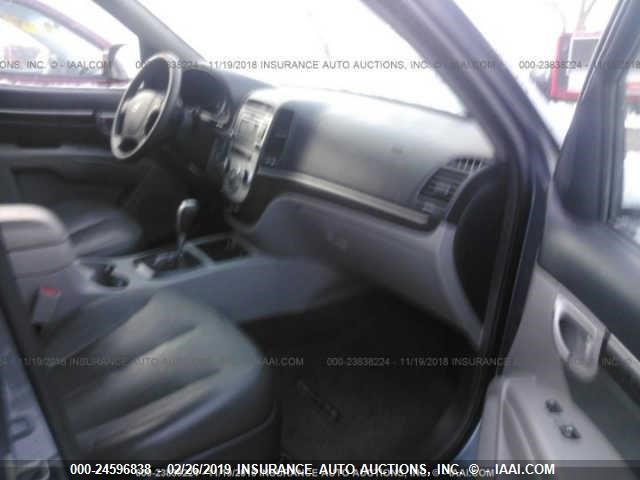 5NMSG73D39H250616 - 2009 HYUNDAI SANTA FE GLS BLUE photo 5