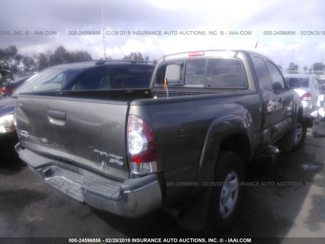 5TFTX4GN9BX003622 - 2011 TOYOTA TACOMA PRERUNNER ACCESS CAB BROWN photo 4