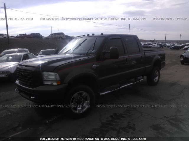 1FTSW31P54EC33062 - 2004 FORD F350 BLACK photo 2