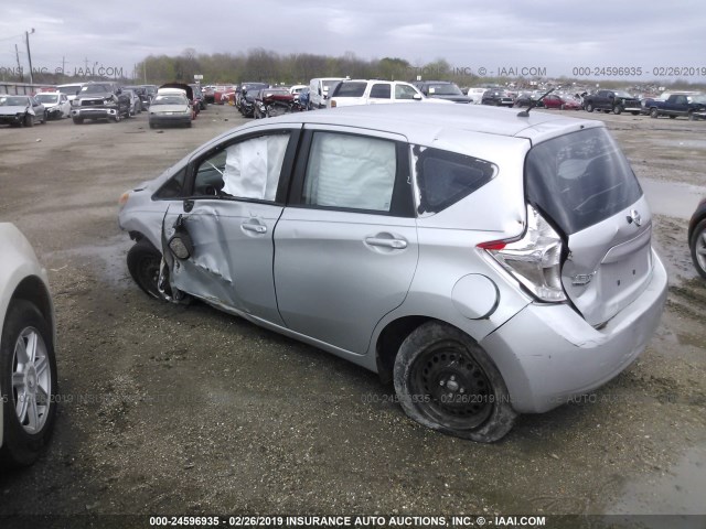 3N1CE2CP2EL377266 - 2014 NISSAN VERSA NOTE S/S PLUS/SV/SL SILVER photo 3