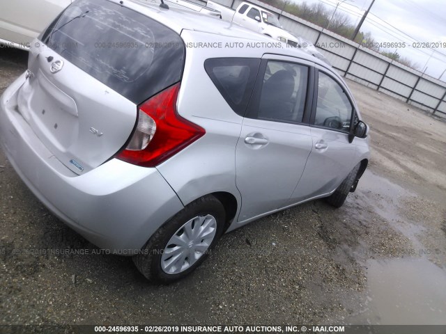 3N1CE2CP2EL377266 - 2014 NISSAN VERSA NOTE S/S PLUS/SV/SL SILVER photo 4