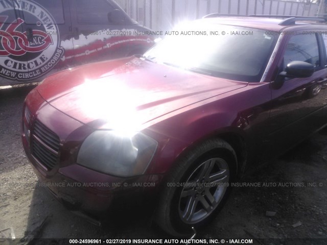 2D8FV47T06H539789 - 2006 DODGE MAGNUM SE MAROON photo 2