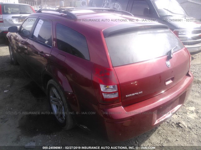 2D8FV47T06H539789 - 2006 DODGE MAGNUM SE MAROON photo 3