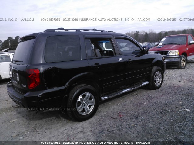 5FNYF18595B008081 - 2005 HONDA PILOT EXL BLACK photo 4