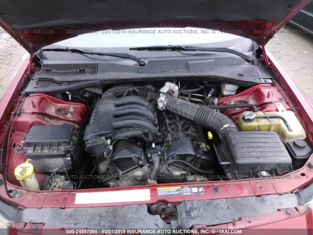 2D4FV47T36H118179 - 2006 DODGE MAGNUM SE RED photo 10