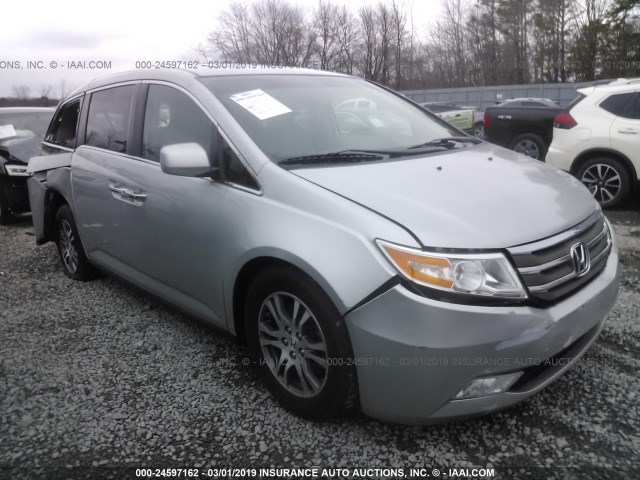 5FNRL5H68CB115956 - 2012 HONDA ODYSSEY EXL SILVER photo 1