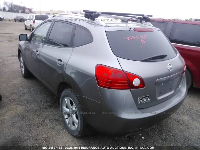 JN8AS58V68W403506 - 2008 NISSAN ROGUE GRAY photo 3