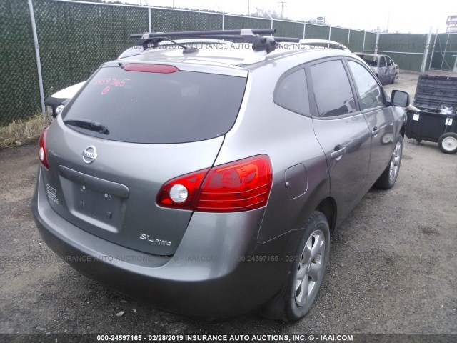 JN8AS58V68W403506 - 2008 NISSAN ROGUE GRAY photo 4