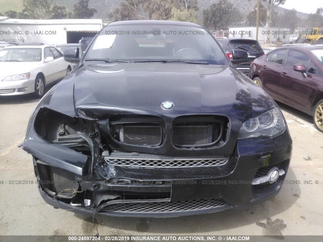 5UXFG8C57ALZ95063 - 2010 BMW X6 XDRIVE50I BLACK photo 6