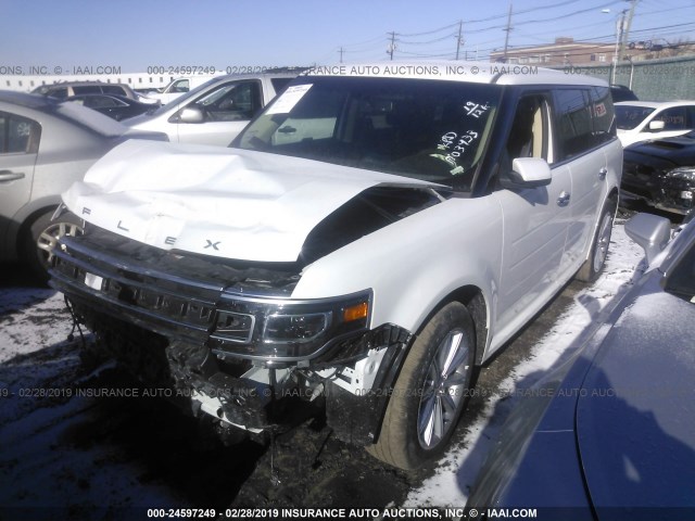 2FMHK6D82KBA03933 - 2019 FORD FLEX LIMITED WHITE photo 2