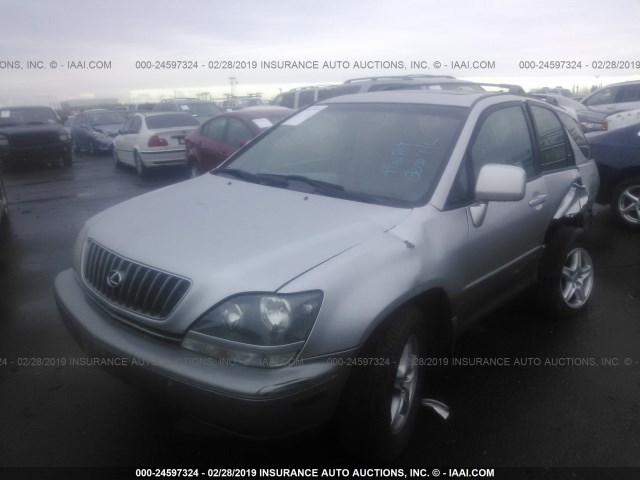 JT6GF10U5Y0065127 - 2000 LEXUS RX 300 SILVER photo 2