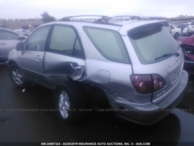 JT6GF10U5Y0065127 - 2000 LEXUS RX 300 SILVER photo 3