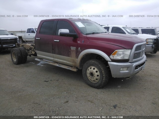 3C63DRJL3CG267901 - 2012 DODGE RAM 3500 LARAMIE MAROON photo 1