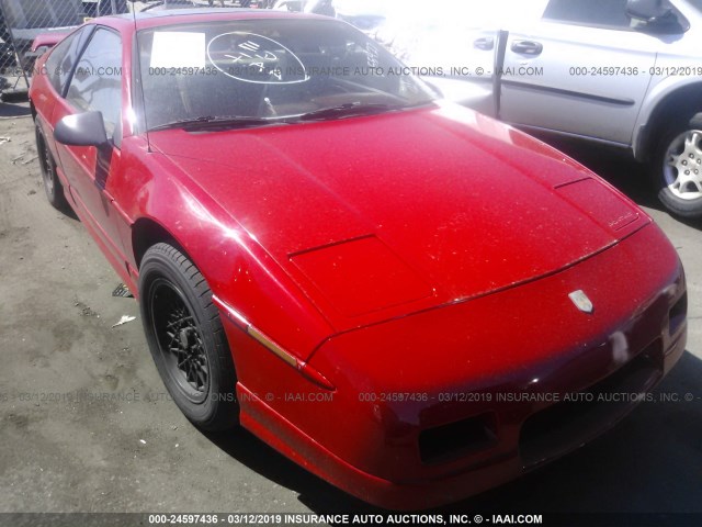 1G2PG9793GP255427 - 1986 PONTIAC FIERO GT RED photo 1