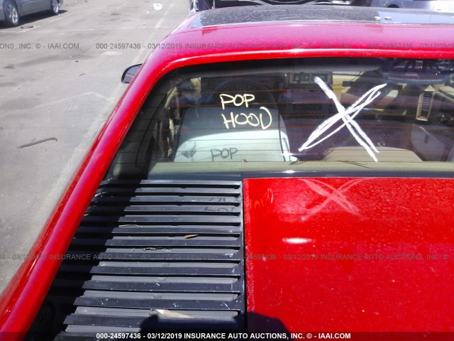 1G2PG9793GP255427 - 1986 PONTIAC FIERO GT RED photo 10