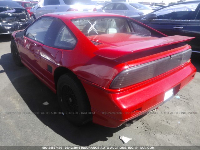 1G2PG9793GP255427 - 1986 PONTIAC FIERO GT RED photo 3