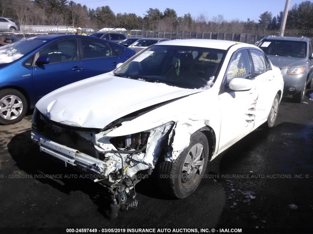 1HGCP2F33BA154304 - 2011 HONDA ACCORD LX WHITE photo 2