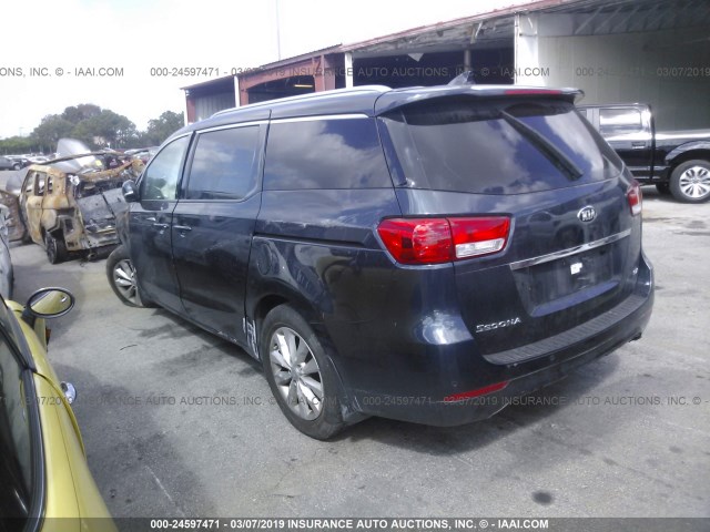 KNDMC5C19G6184680 - 2016 KIA SEDONA EX/SX GRAY photo 3