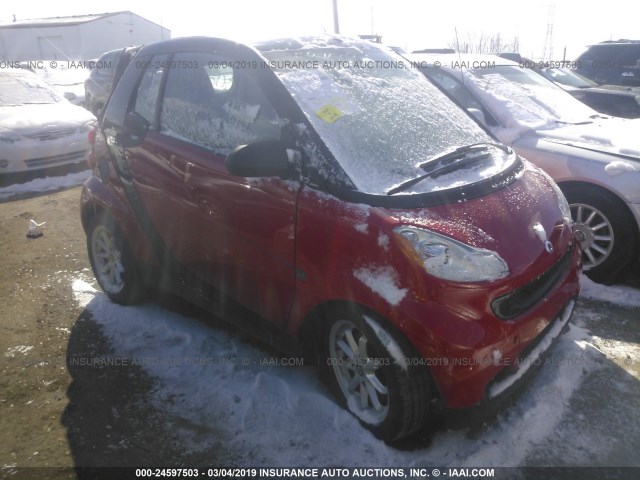 WMEEK31XX9K300144 - 2009 SMART FORTWO PASSION RED photo 1