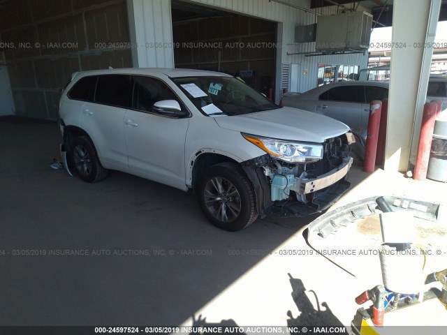 5TDZKRFH1ES013038 - 2014 TOYOTA HIGHLANDER LE/LE PLUS WHITE photo 1