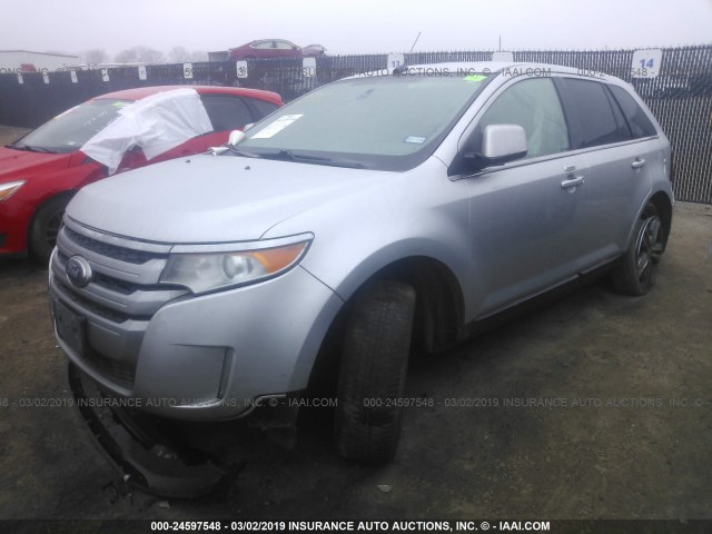 2FMDK3KCXBBA78416 - 2011 FORD EDGE LIMITED SILVER photo 2