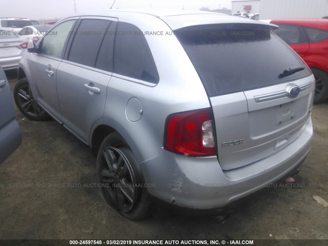 2FMDK3KCXBBA78416 - 2011 FORD EDGE LIMITED SILVER photo 3