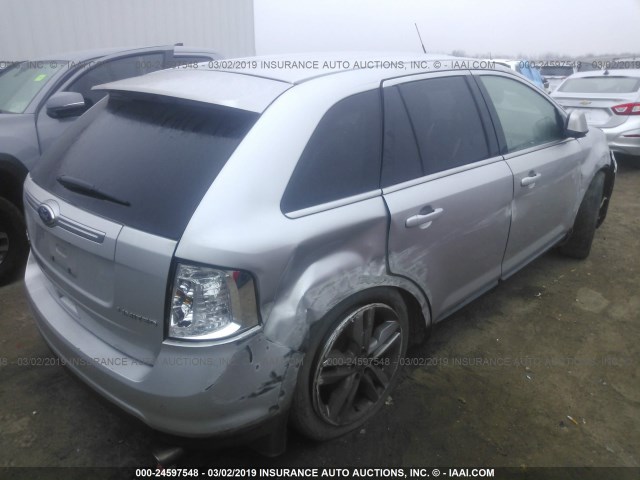 2FMDK3KCXBBA78416 - 2011 FORD EDGE LIMITED SILVER photo 4