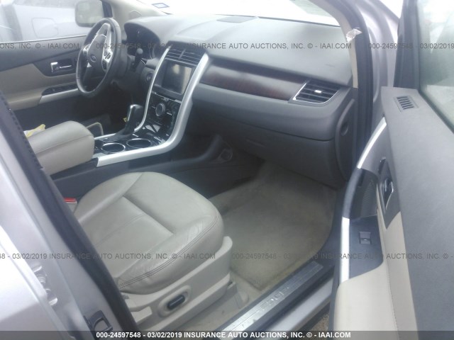 2FMDK3KCXBBA78416 - 2011 FORD EDGE LIMITED SILVER photo 5
