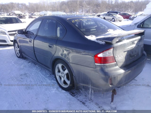 4S3BL626987226612 - 2008 SUBARU LEGACY 2.5I LIMITED BLACK photo 3