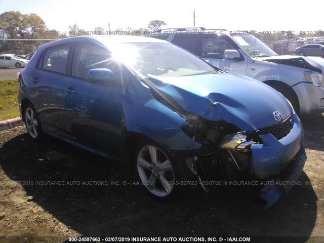 2T1KE40E29C006964 - 2009 TOYOTA COROLLA MATRIX S BLUE photo 1