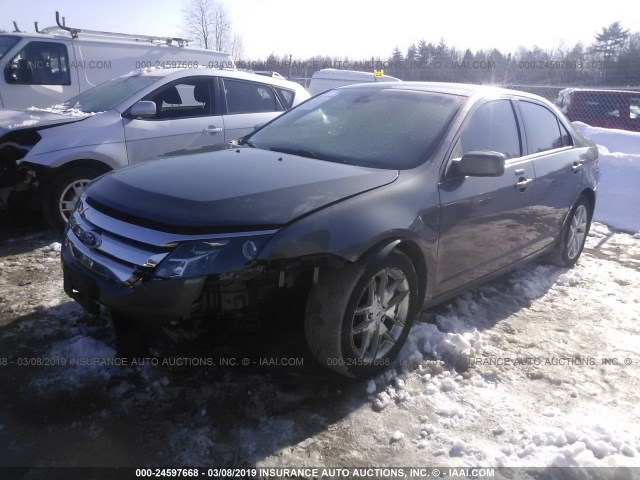 3FAHP0CG7CR127085 - 2012 FORD FUSION SEL GRAY photo 2