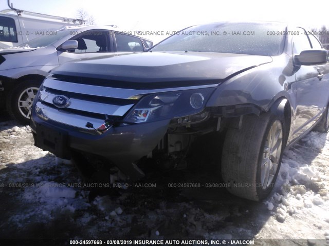 3FAHP0CG7CR127085 - 2012 FORD FUSION SEL GRAY photo 6