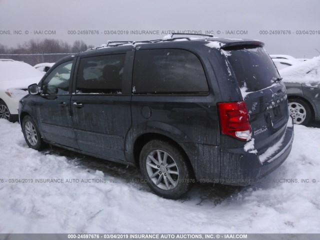 2C4RDGCG9DR717506 - 2013 DODGE GRAND CARAVAN SXT BLACK photo 3