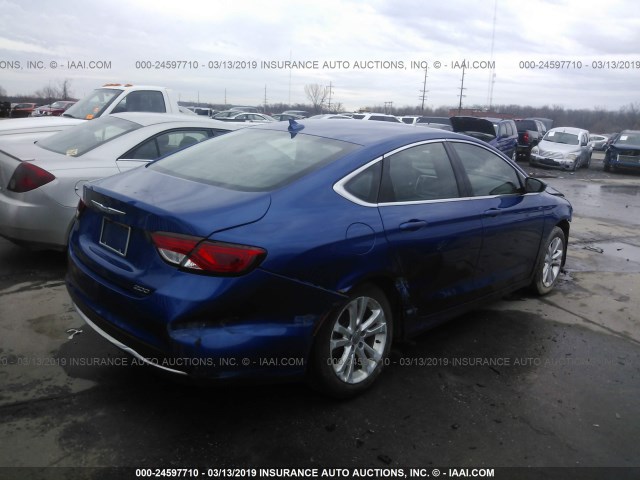 1C3CCCABXGN115292 - 2016 CHRYSLER 200 LIMITED BLUE photo 4