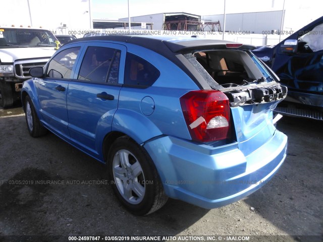 1B3HB48B68D649978 - 2008 DODGE CALIBER SXT BLUE photo 3