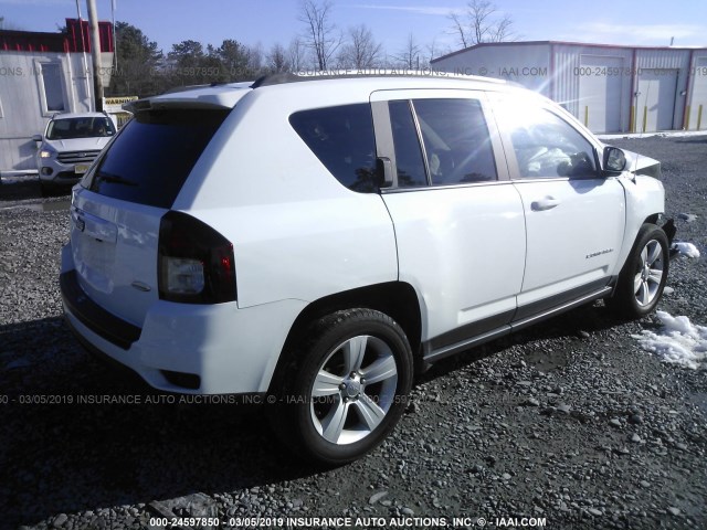 1C4NJDEB5HD176227 - 2017 JEEP COMPASS LATITUDE WHITE photo 4